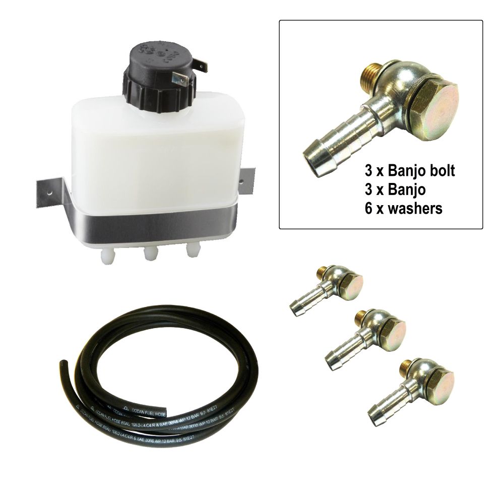 Brake / Clutch Reservoir Bottle Triple Outlet - Full Kit (BC026)