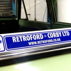 Retroford. Retro Looking Rear Dealer Stickers (ME007)