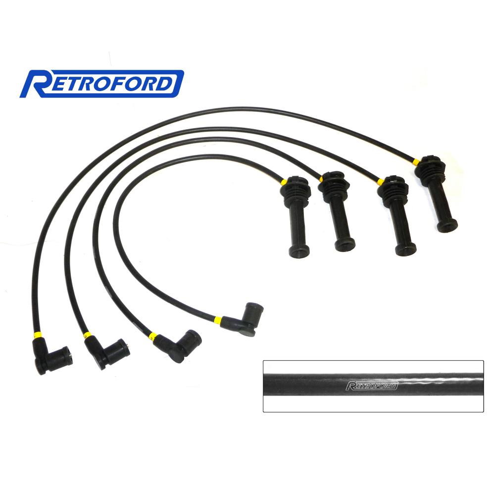 Zetec Extra Long High Performance Ignition Leads - Black Top - Black (Z037LONG-BLACK)